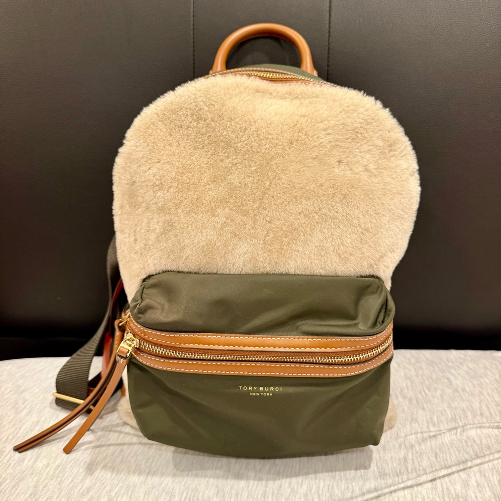 Tory Burch Backpack with Shearling Accent - Picture 2 of 10